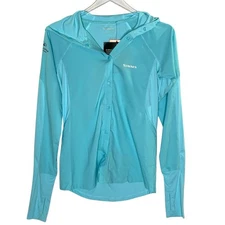 Simms XS NEW Womens BiComp Long Sleeve Shirt Laguna Blue *flaw