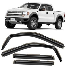 in-Channel Incredibly Durable Rain Guards for Ford F For F150 SVT Raptor 11-14