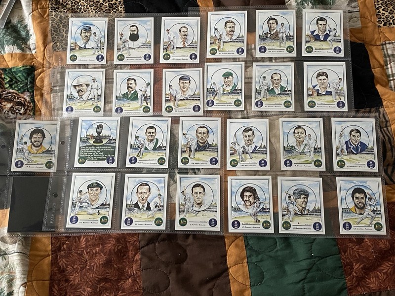 Set of 25 Cards - 'Ashes Winning Captains' - Victoria Gallery - 1993