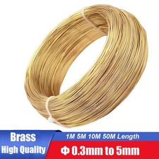Brass round wire Bare 0.3mm 0.4mm 0.5mm 0.6mm 0.8mm to 5.0mm jewellery/craft