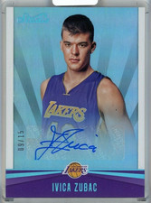 2016-17 Panini Studio Ivica Zubac Signatures Teal #35 Los Angeles Lakers