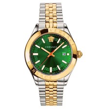 Versace VEVK00620 Hellenyium Men's Two-Tone Green Dial Swiss Quartz Watch