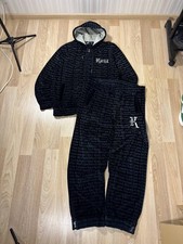 Chándal de terciopelo vintage muy raro de Karl Kani Jonathan Davis tipo Korn para hombre M