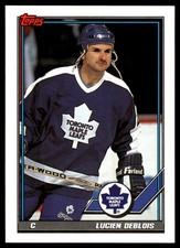 1991-92 Topps #102 Lucien DeBlois Toronto Maple Leafs Hockey Card