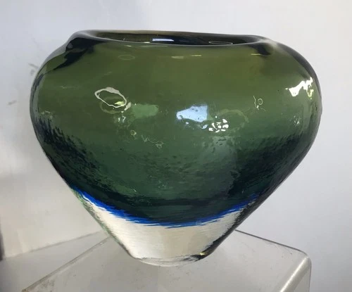 VINTAGE PILGRIM GLASS CASE WARE VASE #241 TEXTURE SOMMERSO BLENKO ERA VHTF!