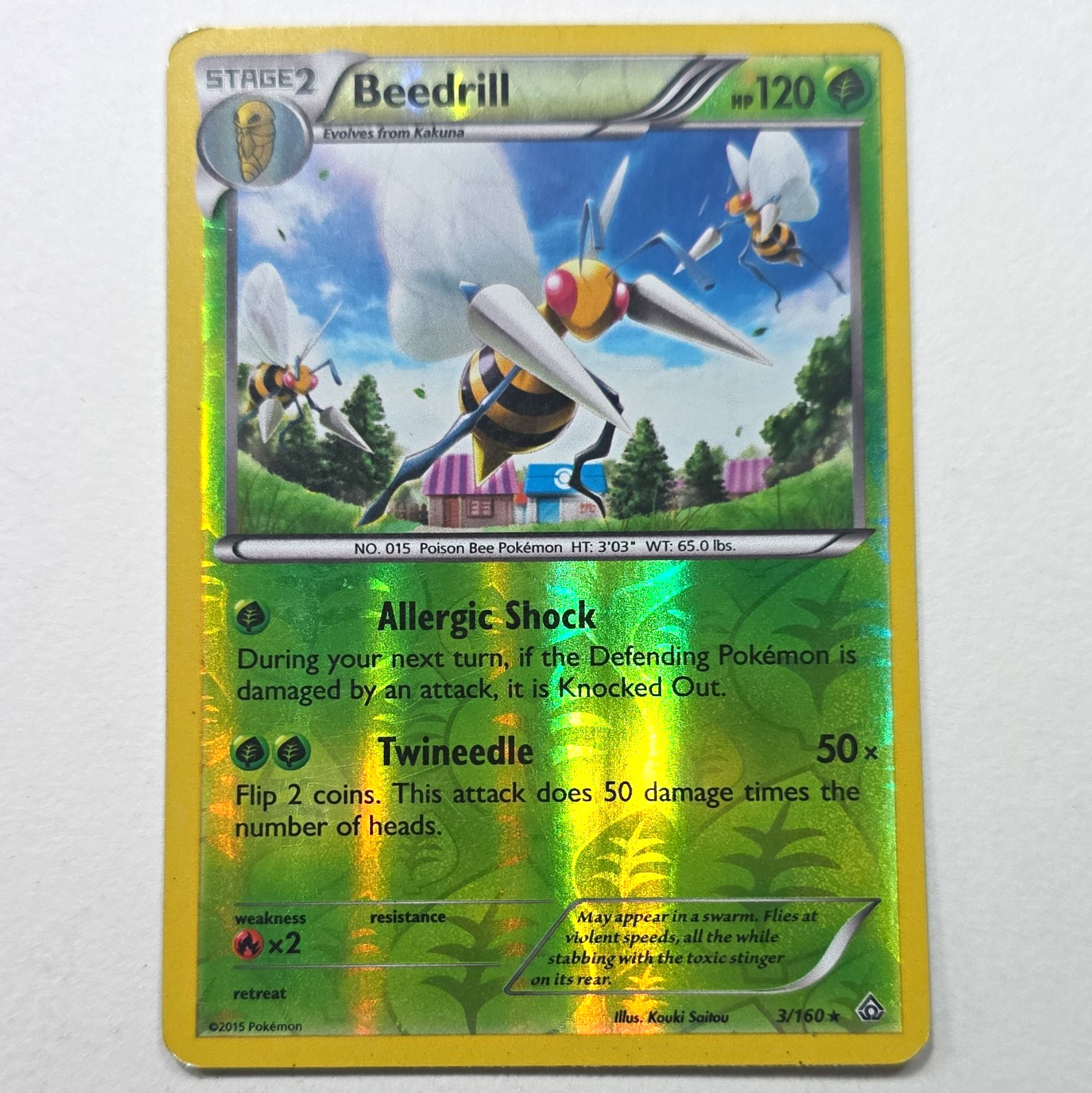The Pokémon Company Beedrill 3/160 XY - Primal Clash Rare Reverse Holo ENG