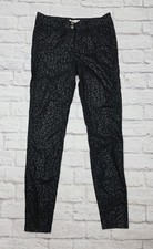 Anatomie Luli Pants Sz Small 29x29 Black Embossed Cheetah Print High Rise Skinny