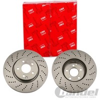 2X Trw Bremsscheiben 322Mm Geschlitzt/Gelocht Vorne Passend FÜR MERCEDES-BENZ