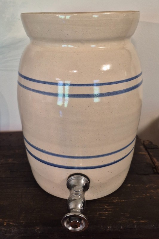 Vintage MARSHALL POTTERY Stoneware #1 Water Dispenser w/Lid & Working Spigot