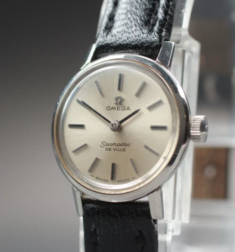Near MINT Vintage Omega Seamaster De Ville 20mm Manual Winding Silver Women's