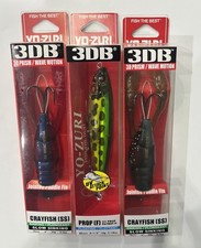 Yo-Zuri Lot Of 3 3DB 2 Crayfish Sinking 1 Prop Floating New lures baits