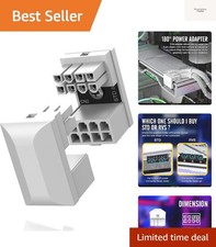 GPU VGA PCIe 8 Pin U Turn 180 Degree Angle Connector Power Adapter Board for ...