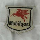 Vintage Mobilgas Pegasus Shield Emblem Sign | Retro Gas Oil Petroliana