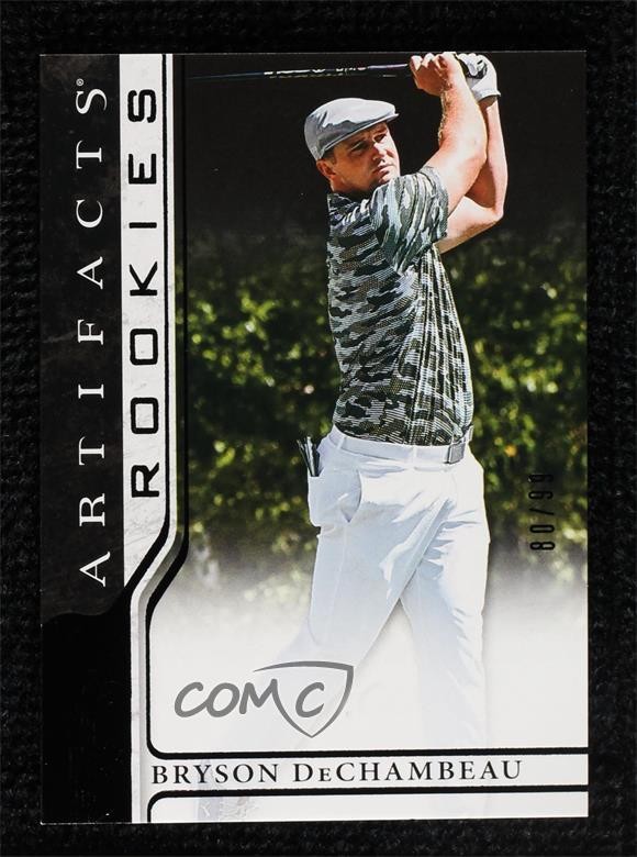 2021 Upper Deck Artifacts Rookies Black 80/99 Bryson DeChambeau #62 0gn4