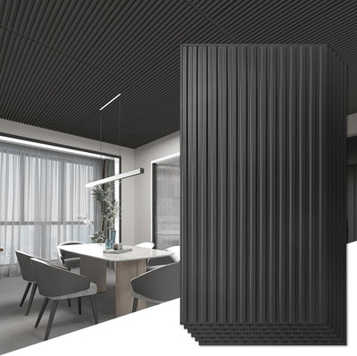 12-Pack Slat Design 3D Wall Panels for Interior Wall Decor, 2X4 FT PVC Decorativ