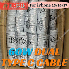 Lot 60W USB-C to USB-C Cable PD Fast Charger Cord For Samsung iPhone16 16e 17 15