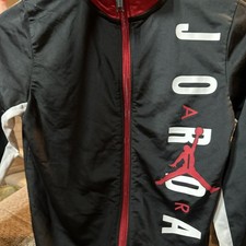Jordan Full Zip Jacket Kids Small 8-10 Years Black Long Sleeve Jumpman Logo