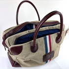 S.T. Dupont Iconic Beige Canvas & Brown Leather Bag *Gently Used* — photo 3