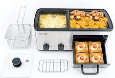 Newest 4 in 1 Breakfast Maker Station With 14 * 6.37 * 6.22 inch, Silver 