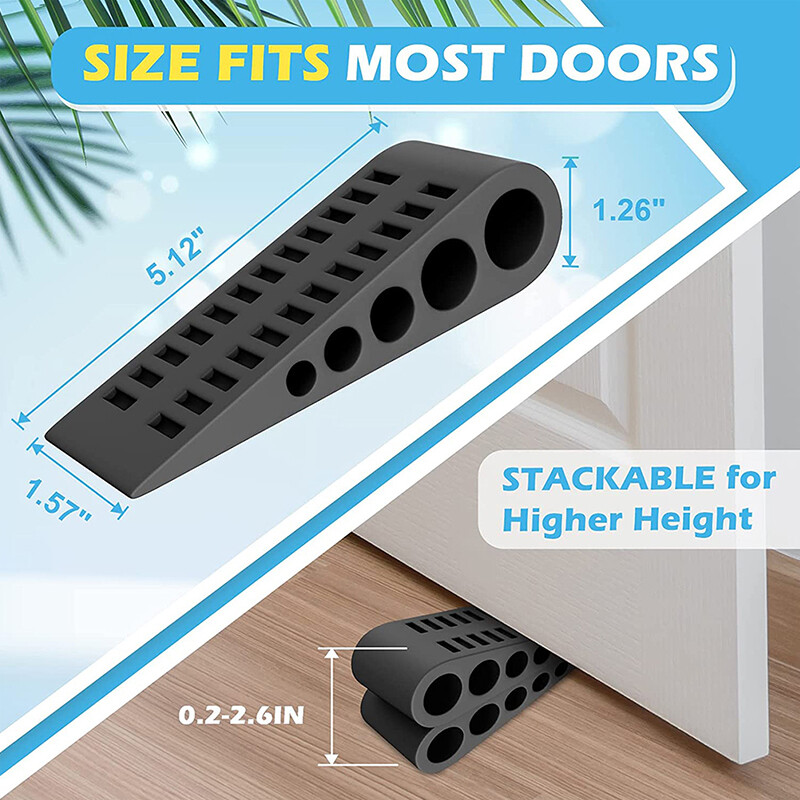 Nailfree Safety Rubber Door Stop Wedge Security Door Stops Antibump