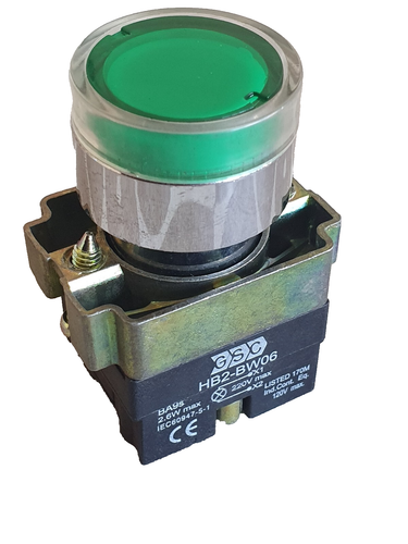 GSC CONTROL Panel Green Push Button With light HB2-BW06 - 第 1/6 張圖片