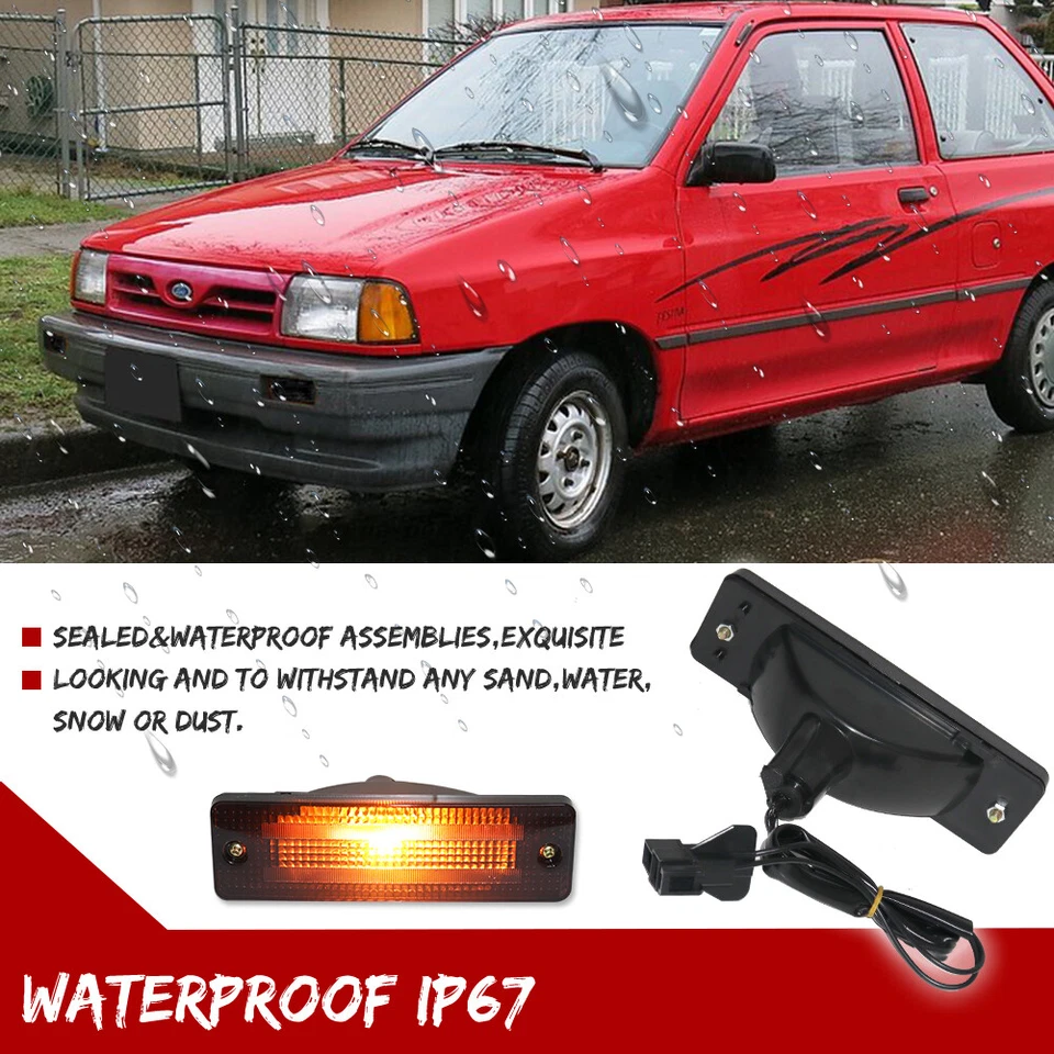 Luzes de seta dianteiras fumê com lâmpada âmbar para picape Mazda 323 626 1983-1993 - Imagem 4 de 4