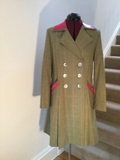 Stunning Ladies Light Tweed Doublebreasted Coat, Size 12, Unique, One Of A Kind