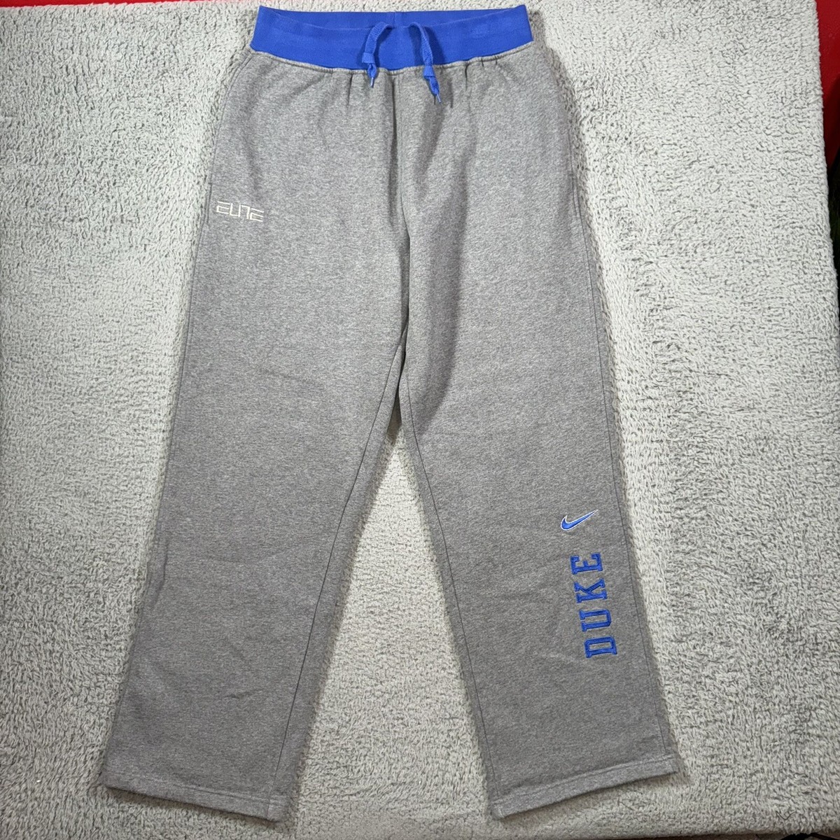 Nike Elite Sweatpants Men XL Gray Duke Blue Devils NCAA Basketball Joggers  Vtg