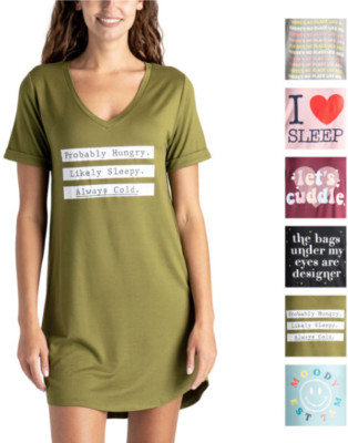 Hello Mello Let Me Sleep V-Neck Sleep Shirt 4.0