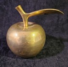 Vintage Decorative Apple with leaf Brass Bell-3" high-Made In India-E — photo 1
