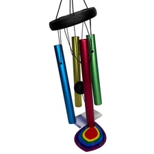 Nature’s Melody 24" Heart Multicolored Music Wind Chimes - Brand New