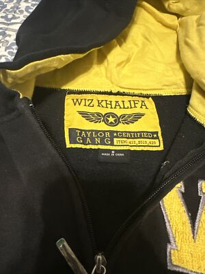 Wiz Khalifa Hoodie Jacket Mens Small Black Varsity Taylor Wiz Khalifa Hoodie Jacket Mens Small Black Varsity Taylor