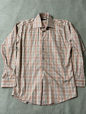 BURBERRY MEN'S Plaid Long Sleeve Button Up SHIRT SIZE S