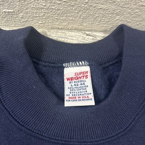 Vintage Super Weights By Russel Crewneck Sweatshirt NWT Custom Embroidery Read - Picture 2 of 8