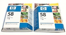 Genuine HP 58 Photo Ink Cartridges HP58 Lot of 2 Exp:6/2008