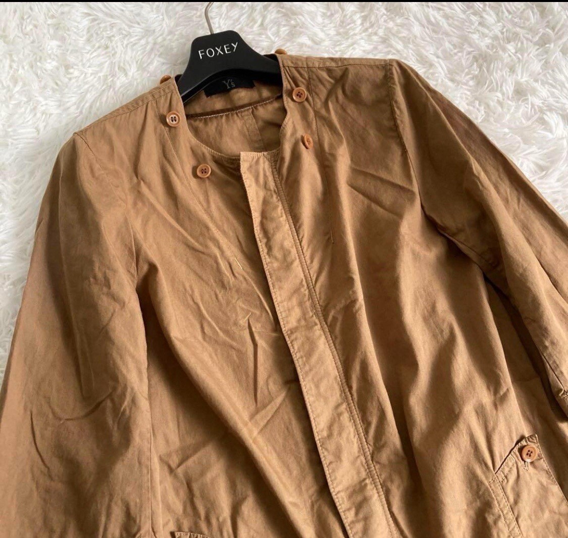 ③Yohji Yamamoto No-collar Zip-up Coat Beige 1 size | eBay