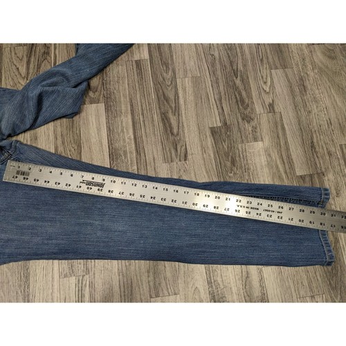 Lee Womens Size 14 M Straight Leg Embroidered Denim Blue Jeans - Picture 10 of 12