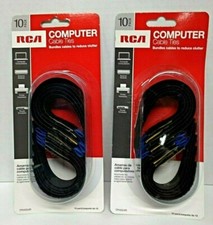 RCA Universal Cable Ties For Scanners, Printers  Computers Set of 2 -10 Packs
