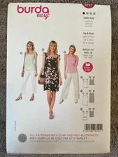 Burda Style Pattern 6121 Ms EASY Pinafore Dress & Tops w/Tied Straps & Opts 8-18