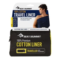 SEA TO SUMMIT 100% PREMIUM COTTON SLEEPING BAG LINER LIGHT WEIGHT - TRAVELLER