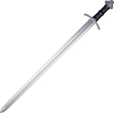 Cold Steel Viking Sword 30.37'' Sharpened 1060 Carbon Steel Blade Leather/Nickel