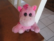 kellytoy plush unicorn pink heart bow foot 6" kelly toy pink soft lovey