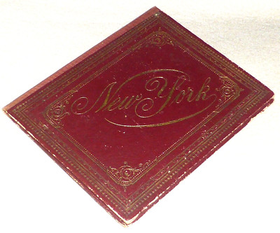 Sehr seltenes antikes Souvenir New York Akkordeon - Faltansicht - Buch um 1885