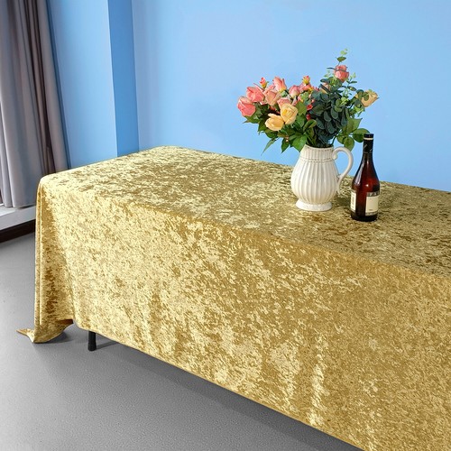 Velvet Table Cover Cloth Crushed Rectangle Tablecloth Event Wedding Party Decor - Picture 44 of 96
