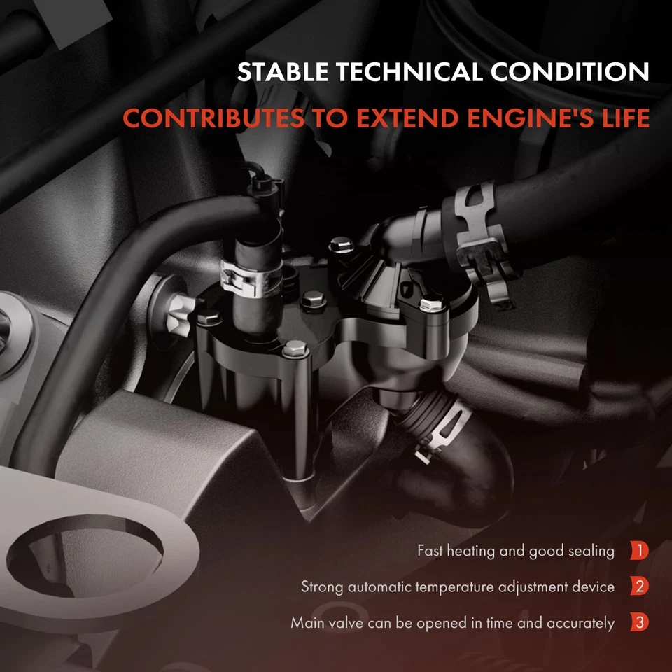 Conjunto de carcasa de termostato para Audi A6 Quattro 2016-2018 A7 Quattro A8 Quattro Foto 4 de 4