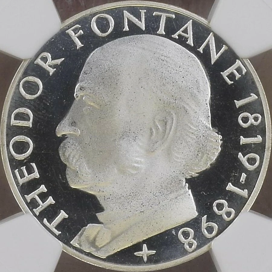 GERMANY. 1969, 5 Mark, Silver, G - NGC PF68 - Top Pop 🥇 Fontane Variety RARE - Image 3 of 4