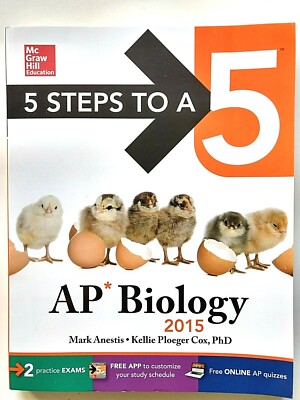 5 STEPS TO A 5 AP BIOLOGY by Mark Anestis, Kellie P. Cox, Paperback, 2015 New