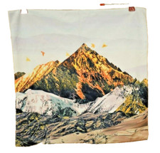 Scenic Mountain Landscape Soft Throw Pillow Cover 18 x 18 Inches
