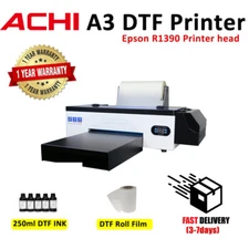 EPSON R1390 A3 DTF Flatbed Printer Heat Transfer Direct to Film DIY Printer US