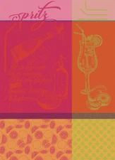 Garnier Thiebaut Woven Kitchen Cotton Tea Towel French Spritz Cocktail